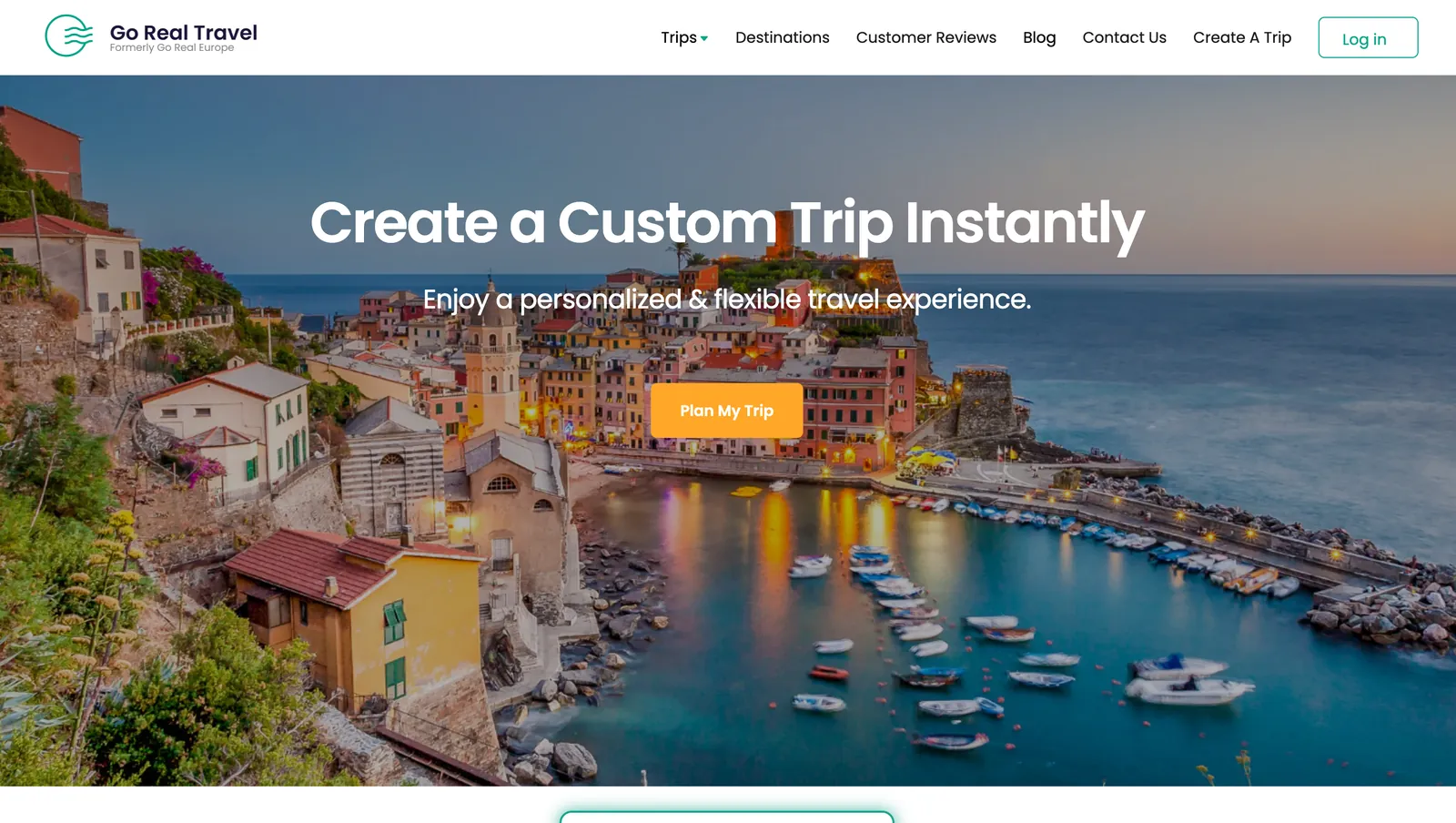 GoRealTravel - Web development project screenshot